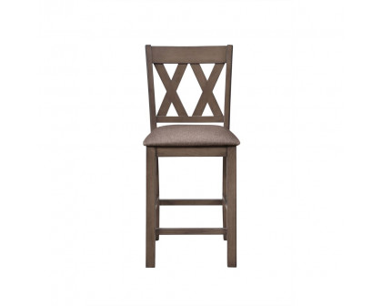 ACME - Scarlett Counter Height Chair (2Pc) in Brown Walnut