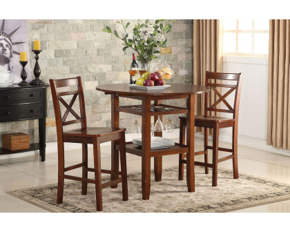 ACME - Tartys Round Counter Height Dining Table