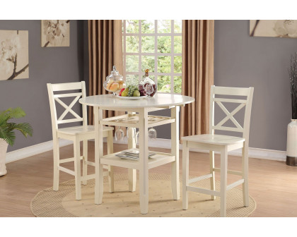 ACME Tartys Round Counter Height Dining Table - Cream