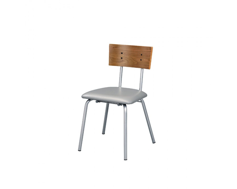 ACME - Jurgen Side Chair (Set of 2) in Gray/Oak/Silver