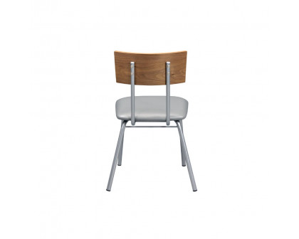 ACME - Jurgen Side Chair (Set of 2) in Gray/Oak/Silver