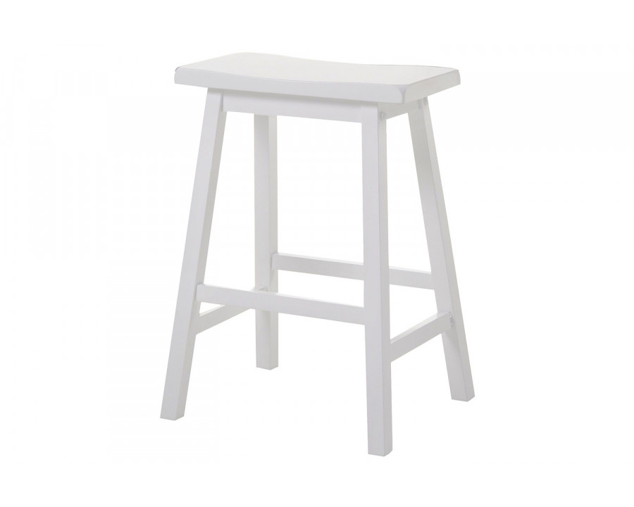 ACME Gaucho Counter Height Stool Set of 2 - White