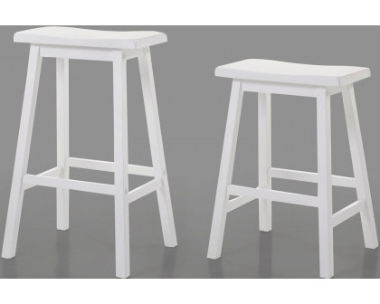 ACME Gaucho Counter Height Stool Set of 2 - White