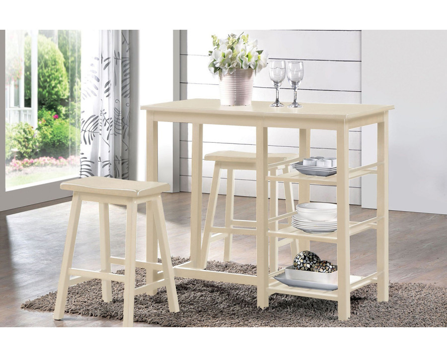 ACME - Nyssa 3 Piece Counter Height Dining Set