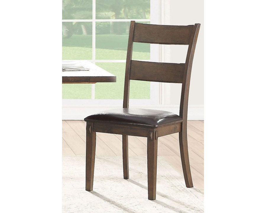 ACME - Nabirye Side Chair (Set-2) in Esspresso/Dark Oak