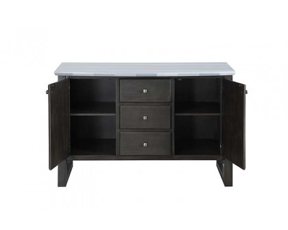 ACME - Madan Server in Marble/Gray Oak