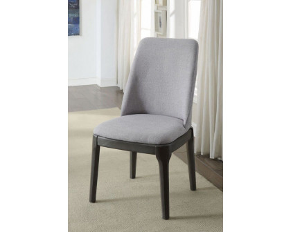 ACME - Madan Side Chair (Set-2) in Light Gray/Gray Oak