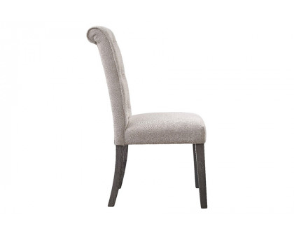 ACME - Yabeina Side Chair (Set-2) in Beige/Gray