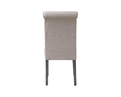 ACME - Yabeina Side Chair (Set-2) in Beige/Gray