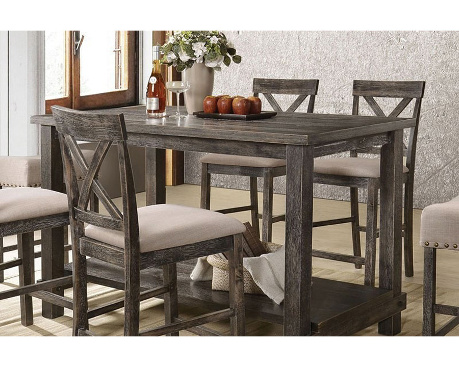 ACME Martha II Counter Height Table - Weathered Gray