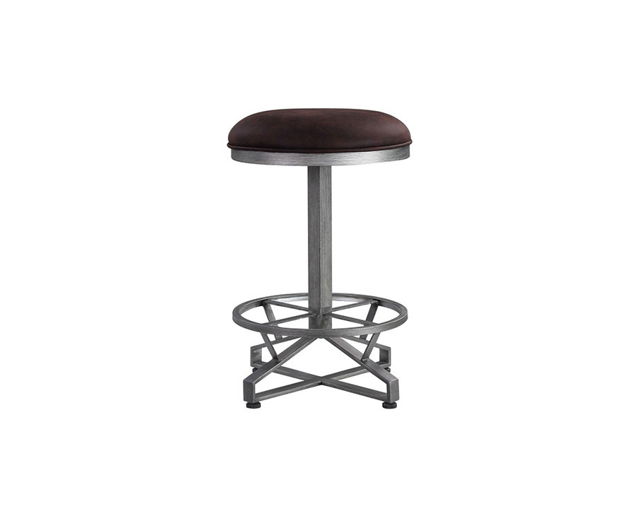 ACME - Evangeline Counter Height Stool (Set-2) in Rustic Brown/Black