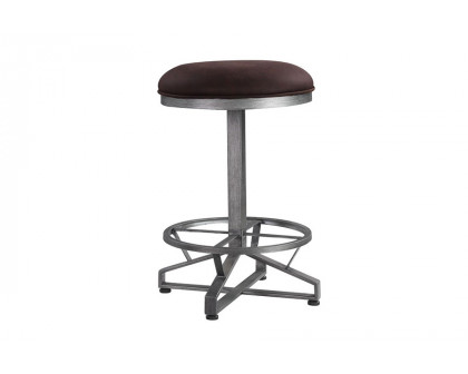 ACME - Evangeline Counter Height Stool (Set-2) in Rustic Brown/Black