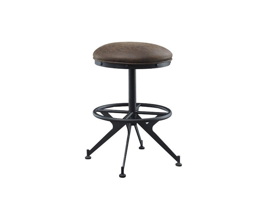 ACME - Zangief Counter Height Stool (Set-2) in Salvaged Brown/Black