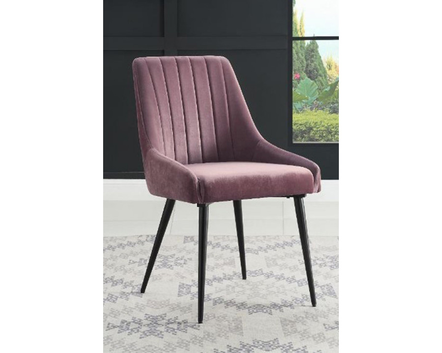 ACME - Riley Side Chair (Set-2) in Pink/Black