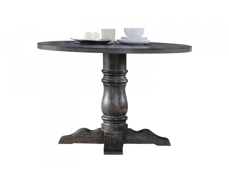 ACME - Leventis Dining Table in Weathered Gray