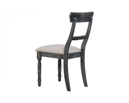 ACME - Leventis Side Chair (Set-2) in Light Brown/Weathered Gray