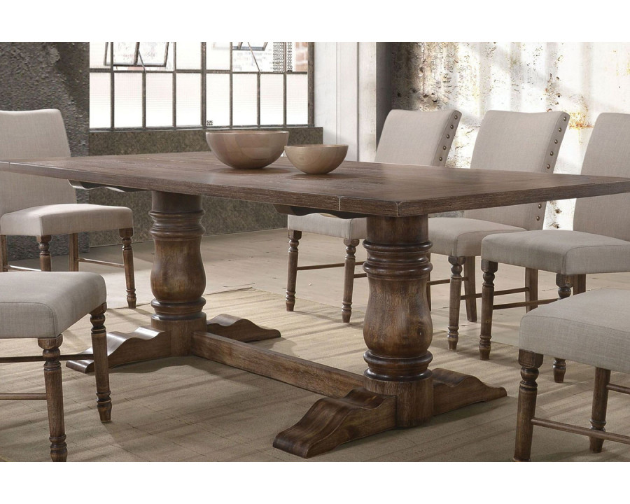 ACME - Leventis Weathered Dining Table