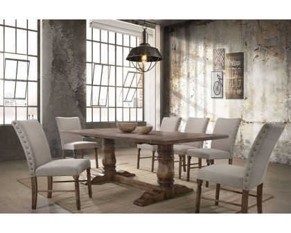 ACME - Leventis Weathered Dining Table