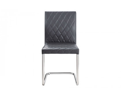 ACME - Ansonia Side Chair (Set-2) in Gray/Chrome