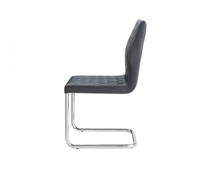 ACME - Ansonia Side Chair (Set-2) in Gray/Chrome