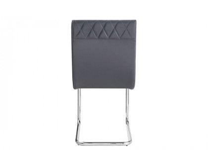 ACME - Ansonia Side Chair (Set-2) in Gray/Chrome