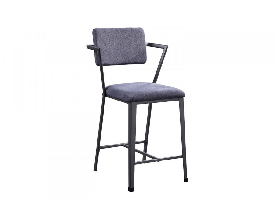 ACME Cargo Counter Height Chair Set of 2 - Gunmetal