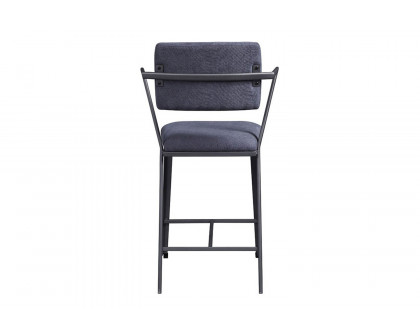 ACME Cargo Counter Height Chair Set of 2 - Gunmetal