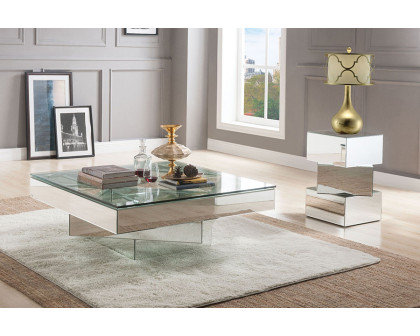 ACME - Dominic End Table in Mirrored (80272)