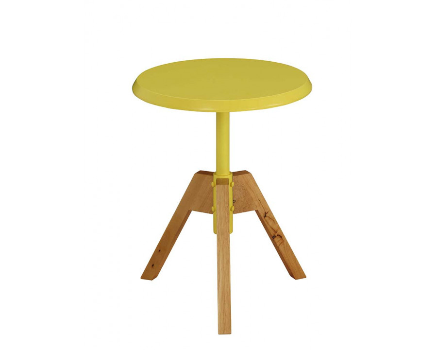 ACME - Lumina End Table in Yellow/Natural