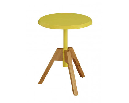 ACME - Lumina End Table in Yellow/Natural