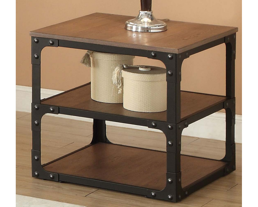 ACME - Kenton End Table in Oak/Black