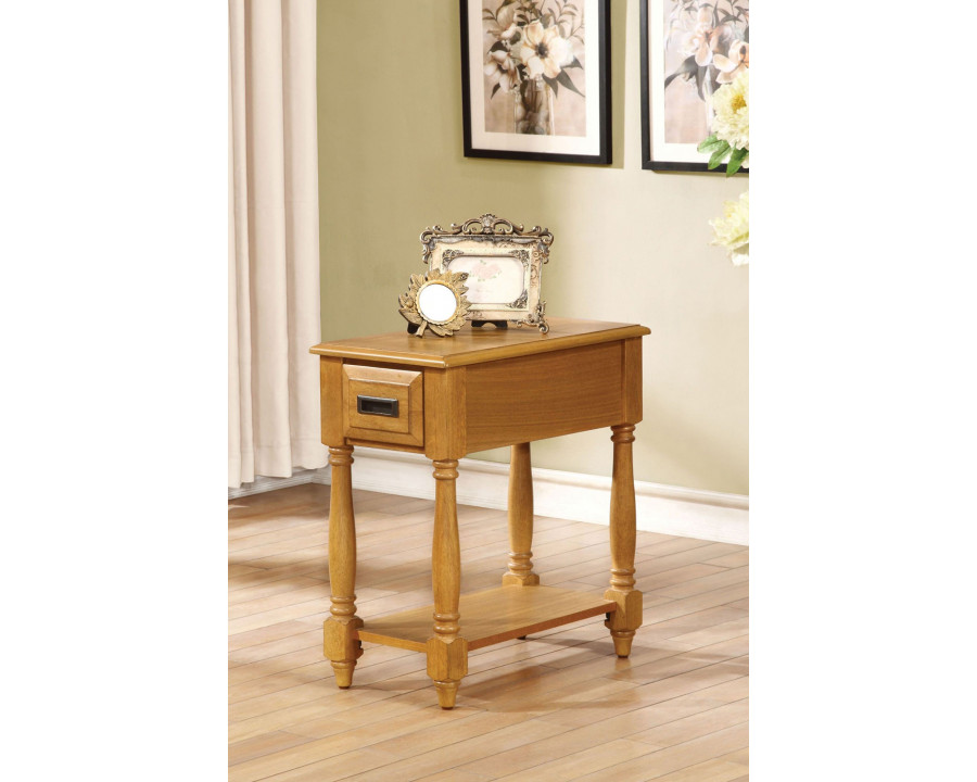 ACME - Qrabard Accent Table in Light Oak