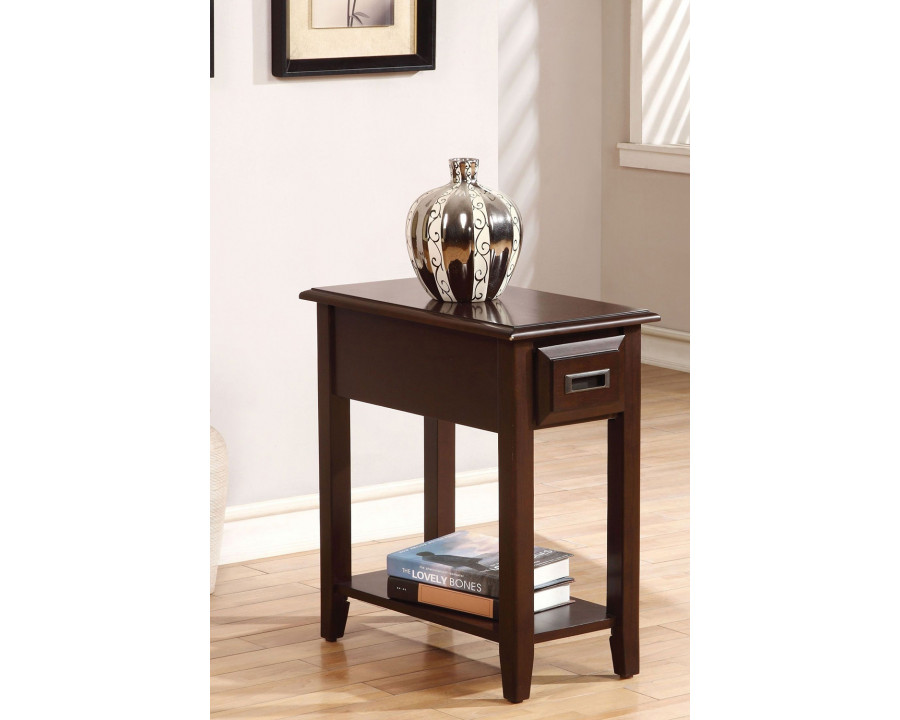 ACME - Flin Accent Table in Dark Cherry