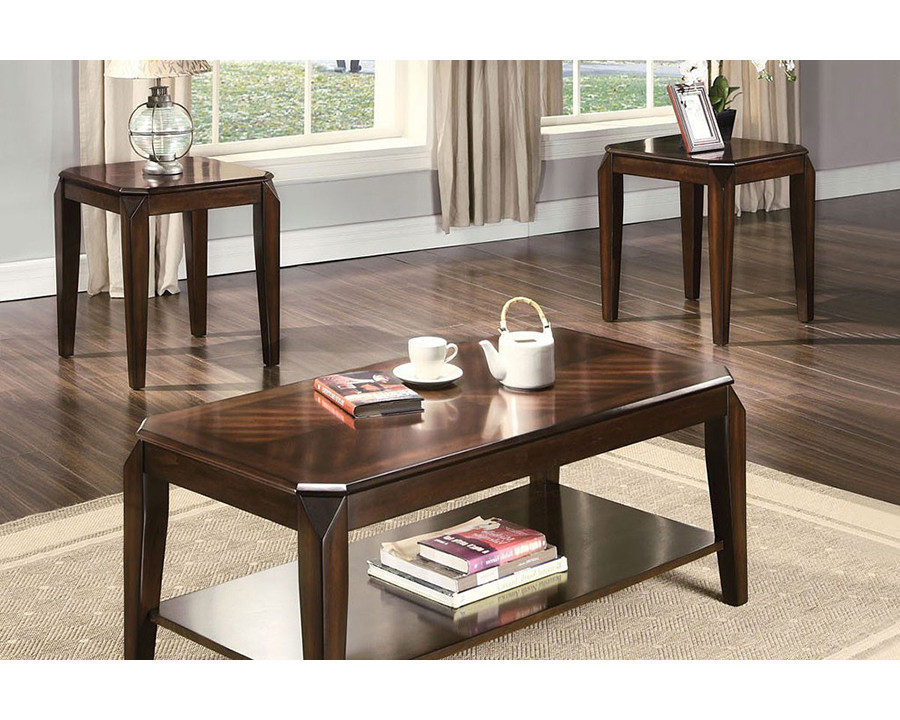 ACME - Docila 3PC Pack Coffee & End Set in Walnut