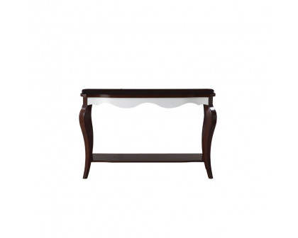 ACME - Mathias Sofa Table in White/Walnut