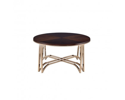 ACME - Novus Coffee Table in Walnut/Champagne