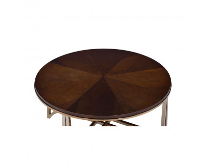 ACME - Novus Coffee Table in Walnut/Champagne