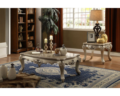 ACME - Ranita Coffee Table in Marble Top/Champagne