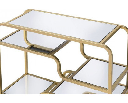 ACME - Astrid Sofa Table in Mirrored/Gold