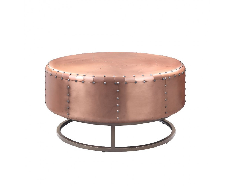 ACME - Raith Coffee Table in Rose Gold Aluminum