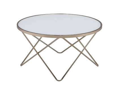 ACME - Valora Frosted Glass Coffee Table