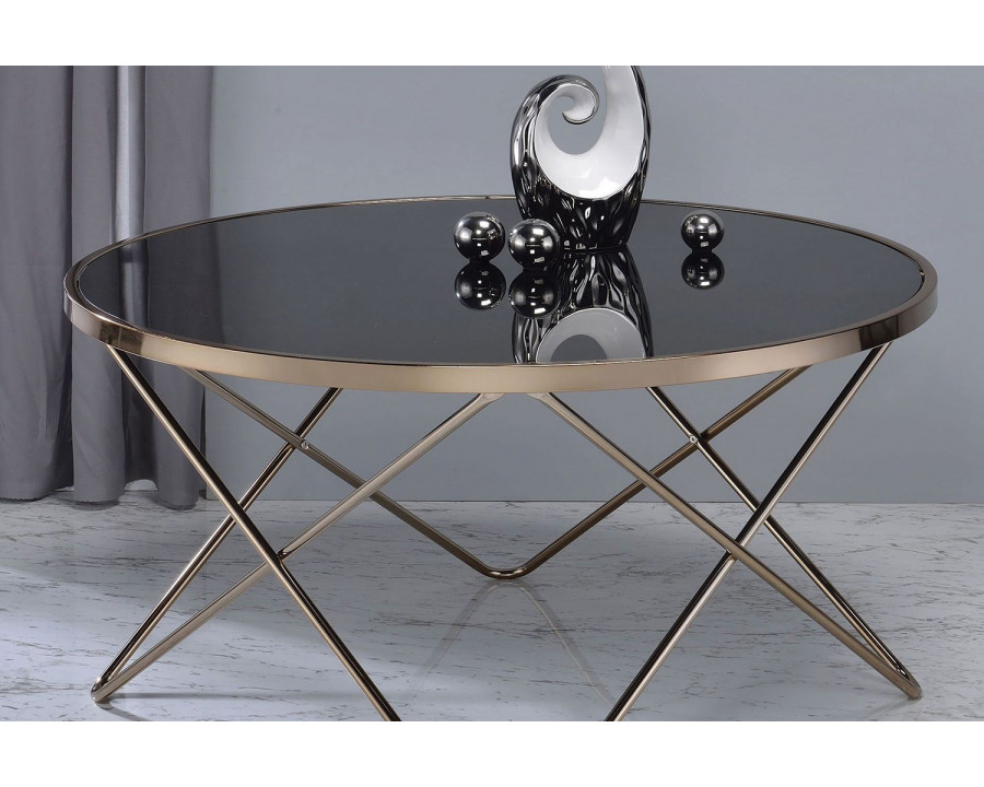 ACME - Valora Frosted Glass Coffee Table