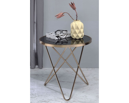 ACME - Valora Frosted Glass End Table