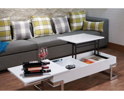 ACME - Calnan and Chrome Lift Top Coffee Table