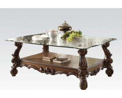 ACME - Versailles Glass Top Rectangular Coffee Table