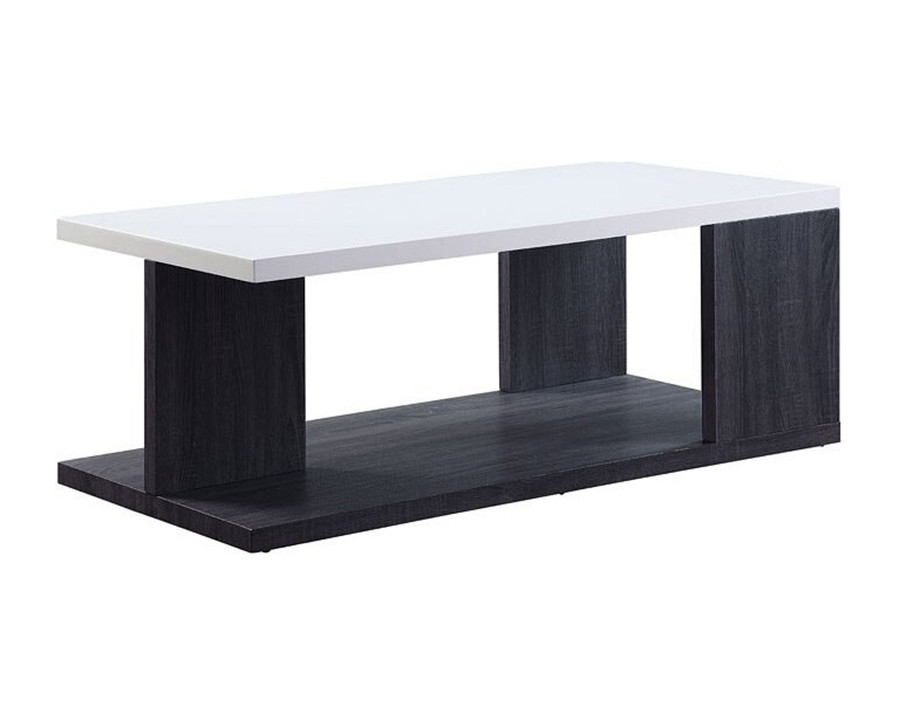 ACME - Pancho Coffee Table in White High Gloss Top/Gray