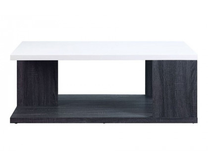 ACME - Pancho Coffee Table in White High Gloss Top/Gray