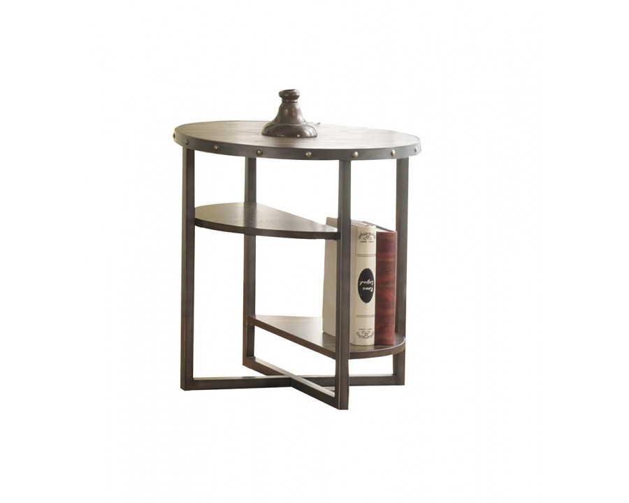 ACME - Idonia End Table in Weathered Dark Oak