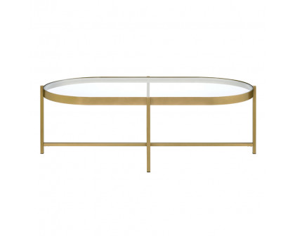 ACME - Charrot Coffee Table in Clear Glass Top/Gold