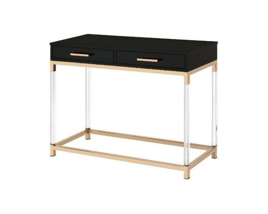 ACME - Adiel Sofa Table in Black/Gold